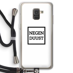 Negenduust vierkant: Samsung Galaxy A8 (2018) Transparant Hoesje met koord