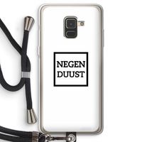 Negenduust vierkant: Samsung Galaxy A8 (2018) Transparant Hoesje met koord Negenduust vierkant: Samsung Galaxy A8 (2018) Transparant Hoesje met koord