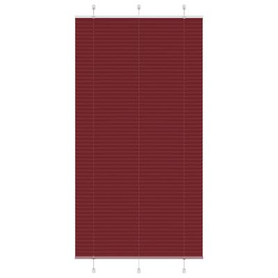 Pliss rolgordijn 105x200cm stofbreedte 104,4cm bordeauxrood