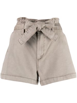 PAIGE short Anessa à taille haute - Gris