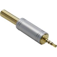 BKL Electronic 1103086 Jackplug 2.5 mm Stekker, recht Aantal polen: 4 Stereo Goud 1 stuk(s)