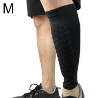 Voetbal anti-botsing leggings outdoor basketbal paardrijden alpinisme enkel beschermen kalf sokken Gear Protector maat: M