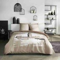 Beddengoedset - TODAY - JAVA - 2 personen - 240x220 cm - Katoen - London print - Beige