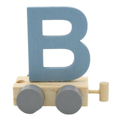 JeP kids houten treinletter B-blauw