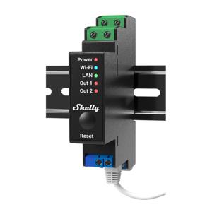 Shelly Pro 2PM relais 2-kanaals, Wifi, LAN, Bluetooth