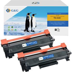 G&G Toner vervangt Brother TN-2420 XL Compatibel 2-pack Zwart 3000 bladzijden NT-PB2420C_V6-B-2-S1