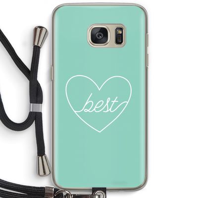 Best heart pastel: Samsung Galaxy S7 Transparant Hoesje met koord