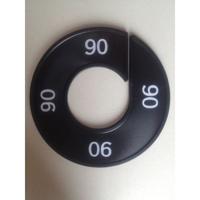 Maatring 9cm zwart/wit 90