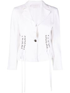 Valentino Garavani Pre-Owned veste à détail de laçage (années 2000) - Blanc