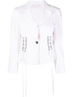 Valentino Garavani Pre-Owned veste à détail de laçage (années 2000) - Blanc - thumbnail