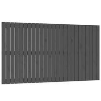 vidaXL Wandhoofdbord 159,5x3x90 cm massief grenenhout grijs