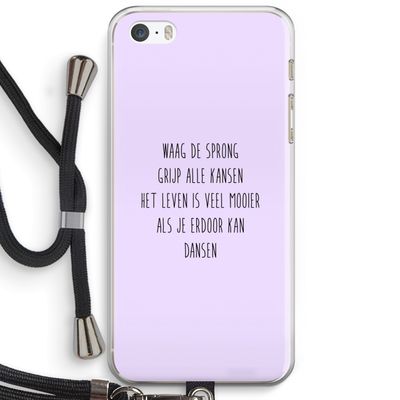 Sprong: iPhone 5 / 5S / SE Transparant Hoesje met koord