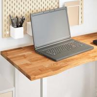 Bureaublad rechthoekig 100x60x2,5 cm eikenhout lichtbruin