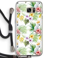 Gele kuif: Samsung Galaxy S7 Edge Transparant Hoesje met koord