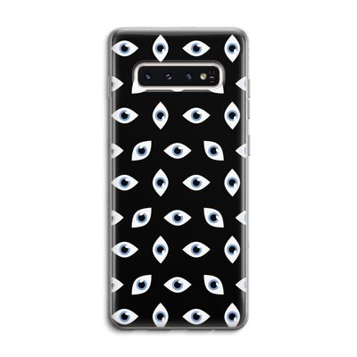 Eyes pattern: Samsung Galaxy S10 4G Transparant Hoesje