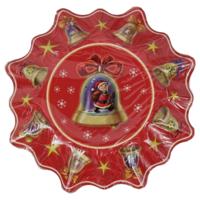 Papieren bord kerstbel 28 cm set van 3 | 50 stuks