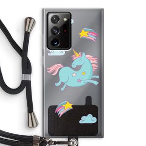 Vliegende eenhoorn: Samsung Galaxy Note 20 Ultra / Note 20 Ultra 5G Transparant Hoesje met koord