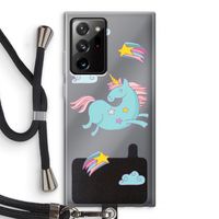 Vliegende eenhoorn: Samsung Galaxy Note 20 Ultra / Note 20 Ultra 5G Transparant Hoesje met koord