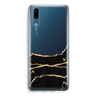 Gouden marmer: Huawei P20 Transparant Hoesje - thumbnail