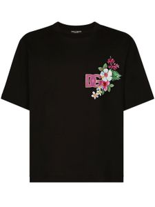 Dolce & Gabbana t-shirt en coton à logo imprimé - Noir