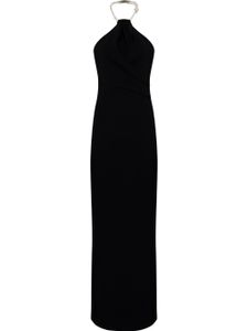 Solace London robe longue Riva à ornements en cristal - Noir