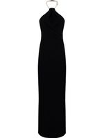 Solace London robe longue Riva à ornements en cristal - Noir