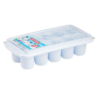 Plasticforte dikke ronde blokken ijsblokjes tray - ijsklontjes - 10 vakjes - wit Plasticforte dikke ronde blokken ijsblokjes tray - ijsklontjes - 10 vakjes - wit