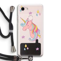 Roze eenhoorn: Pixel 3 Transparant Hoesje met koord
