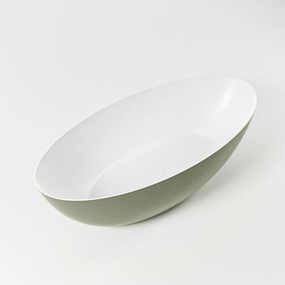 Vrijstaand bad Mondiaz Float | 170x80 cm | Solid surface | Ovaal | Army - Talc