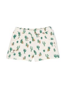 Moschino Kids short en coton à imprimé graphique - Tons neutres