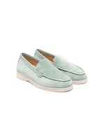 Scarosso Ludovica suede loafers - Vert - thumbnail