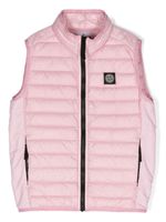 Stone Island Junior doudoune zippée à design sans manches - Rose