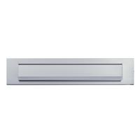 AXA Brievenbus Briefplaat met grote inwerp-opening Aluminium Naturel 325 x 67 mm