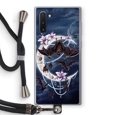Vleermuizen Maan: Samsung Galaxy Note 10 Transparant Hoesje met koord