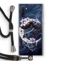 Vleermuizen Maan: Samsung Galaxy Note 10 Transparant Hoesje met koord