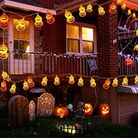 Halloween oplichtende pompoenslingers 10/20led waterdichte batterijgevoede lichten voor binnen, buiten, slaapkamer, vakantiefeest, halloween decoratie Lightinthebox