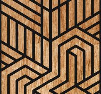 Houten geometrie patroon behang Houten geometrie patroon behang