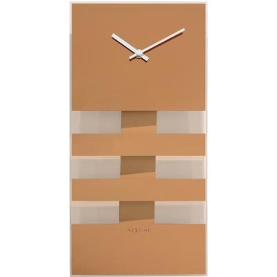 NeXtime klok 2855co bold stripes, 38x19 cm, wall, copper