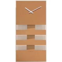 NeXtime klok 2855co bold stripes, 38x19 cm, wall, copper
