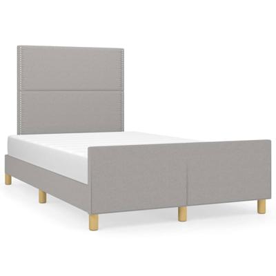 Bedframe zonder matras 120x190 cm stof lichtgrijs