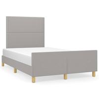 Bedframe zonder matras 120x190 cm stof lichtgrijs