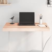 Tafelblad natuurlijke rand 80x60x(2-6) cm massief eikenhout