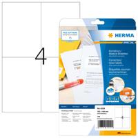 Herma 4229 Correctie-etiketten 105 x 148 mm Papier, mat Wit 100 stuk(s) Permanent hechtend Laser (zwart/wit), Kopiëren (zwart/wit), Laser (kleur), Kopiëren - thumbnail