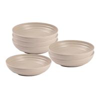 Plasticforte Soepkommen - 6x - D22 x H5.5 cm - taupe - kunststof - onbreekbaar - servies