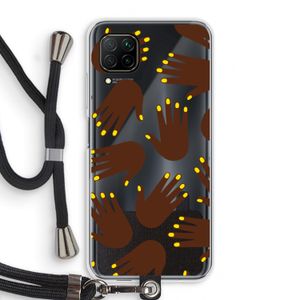 Hands dark: Huawei P40 Lite Transparant Hoesje met koord