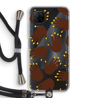 Hands dark: Huawei P40 Lite Transparant Hoesje met koord