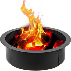 VEVOR Fire Pit Ring Liner 39''In Outdoor in Black Campfire Ring Draagbaar Uitstekend