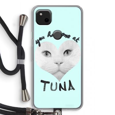 You had me at tuna: Pixel 4a Transparant Hoesje met koord