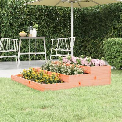 Plantenbak 107x107x27 cm massief douglashout