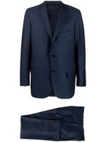 Kiton costume à veste à simple boutonnage - Bleu - thumbnail